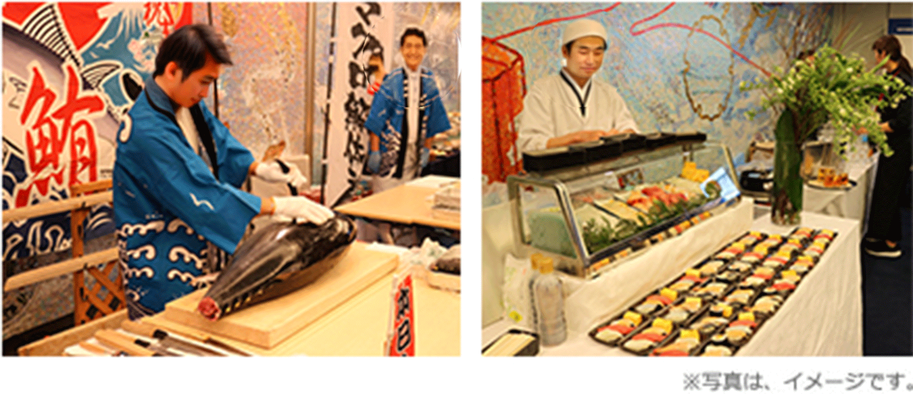 マグロの解体ショーや出張板前寿司などのオプション