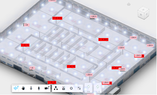 BIM上でのIoTデータの表示・制御イメージ