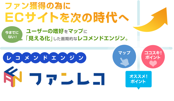 ファン獲得の為にECサイトを次の時代へ ユーザの思考をマップに「見える化」した画期的なレコメンドエンジン ファンレコ