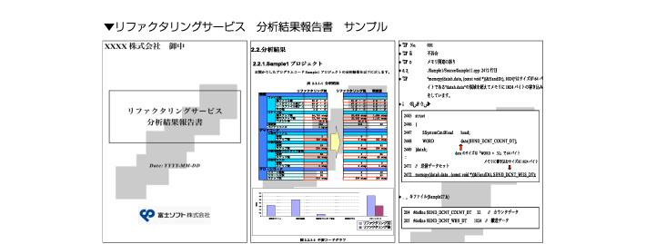 ▼リファクタリングサービス　分析結果報告書　サンプル