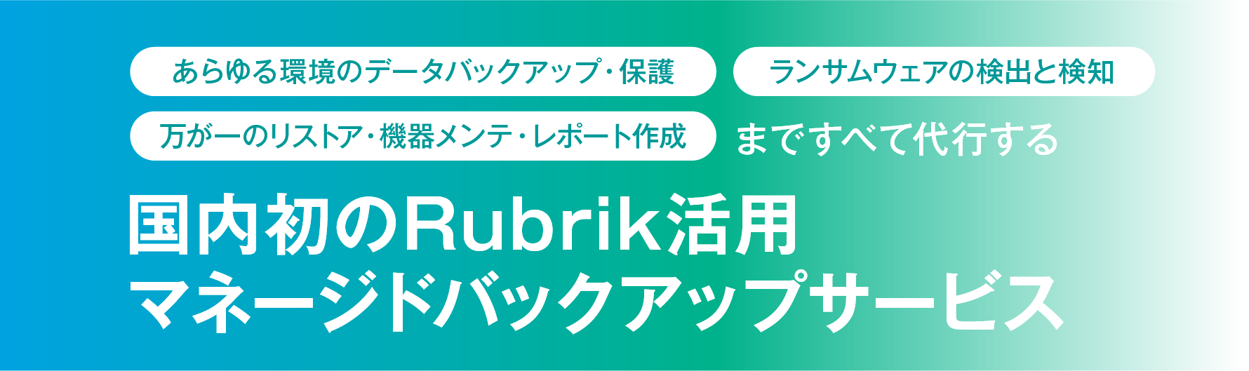 国内初のRubrik活用マネージドバックアップサービス