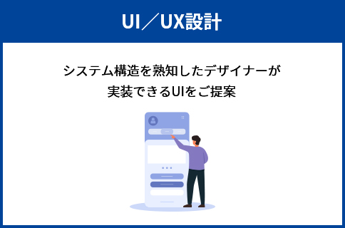 UI／UX設計 システム構造を熟知したデザイナーが 実装できるUIをご提案